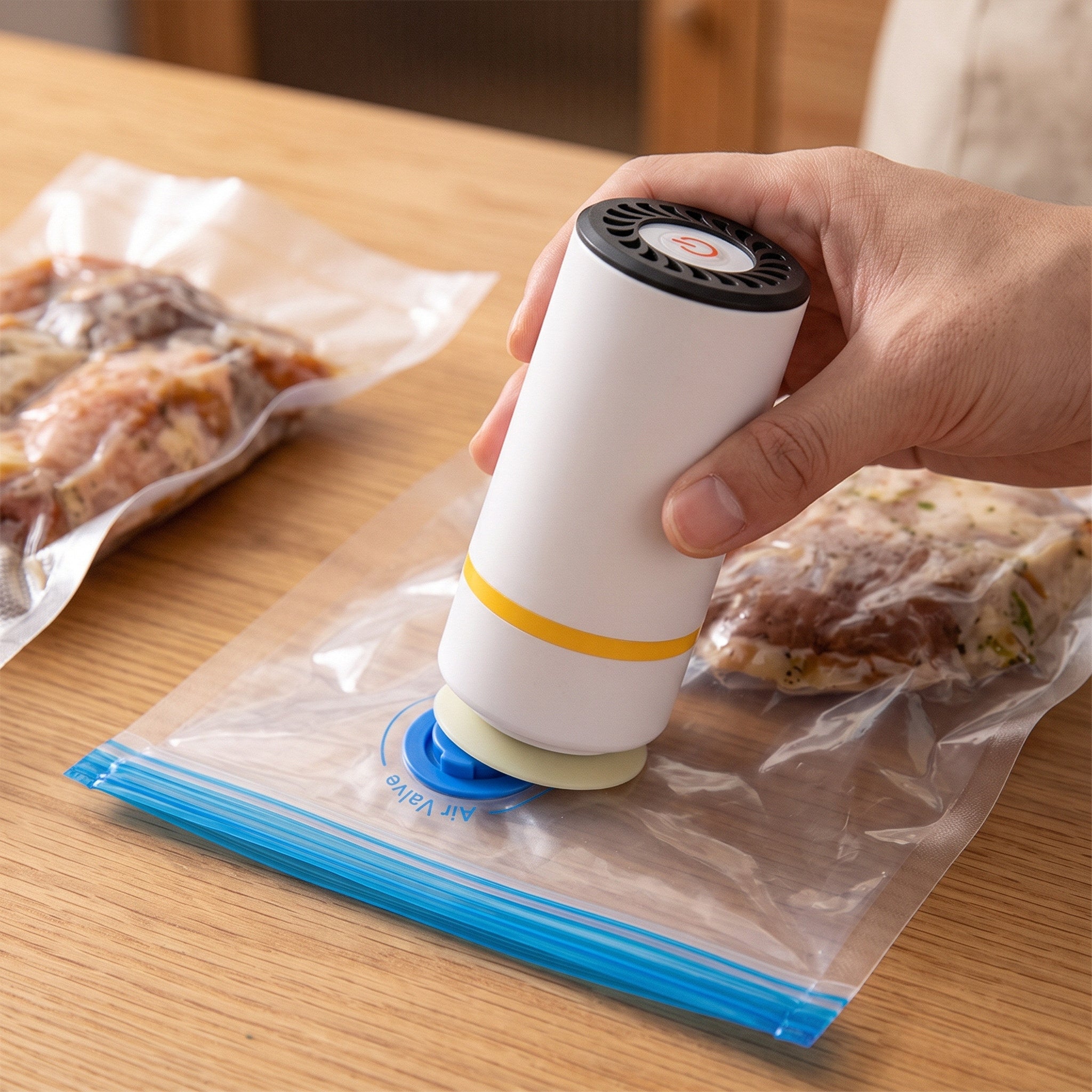 Keepwell top button and circular suction base
