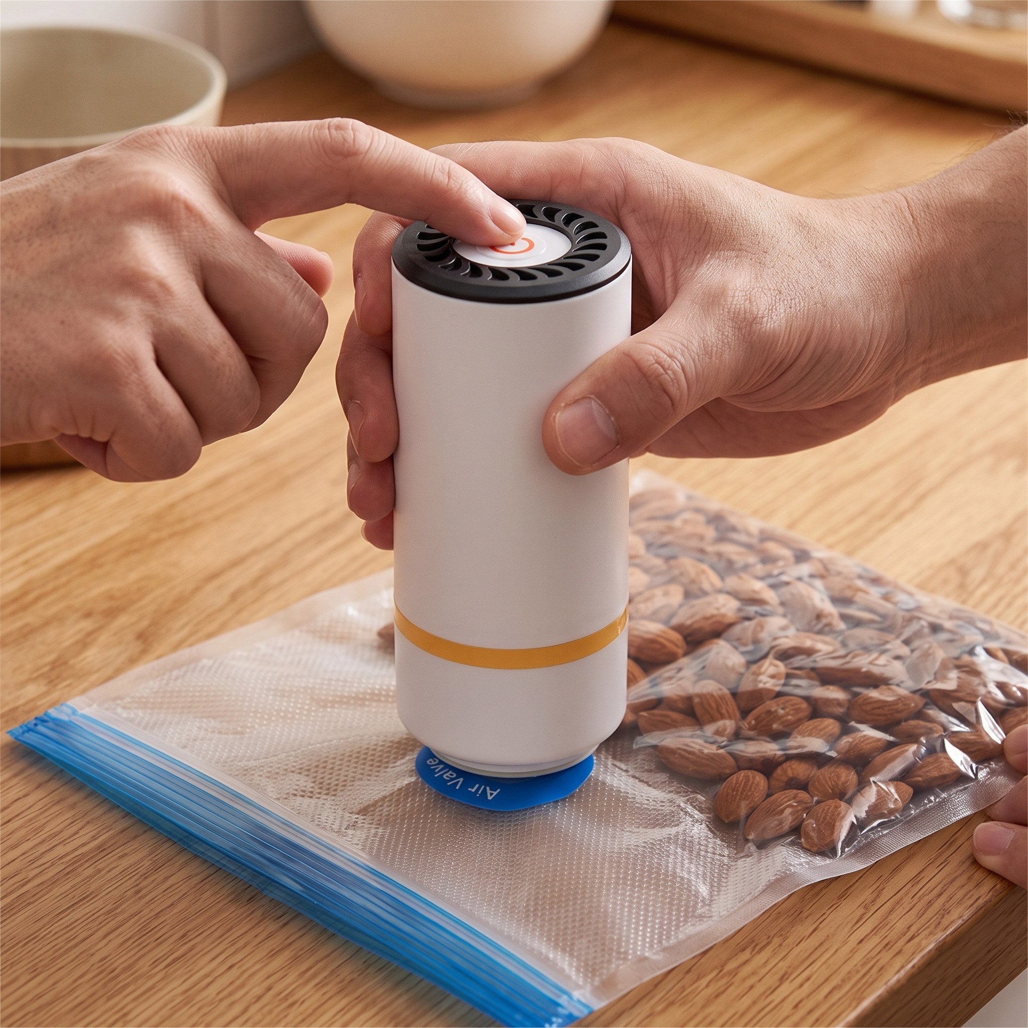 Keepwell pump over a food bag valve