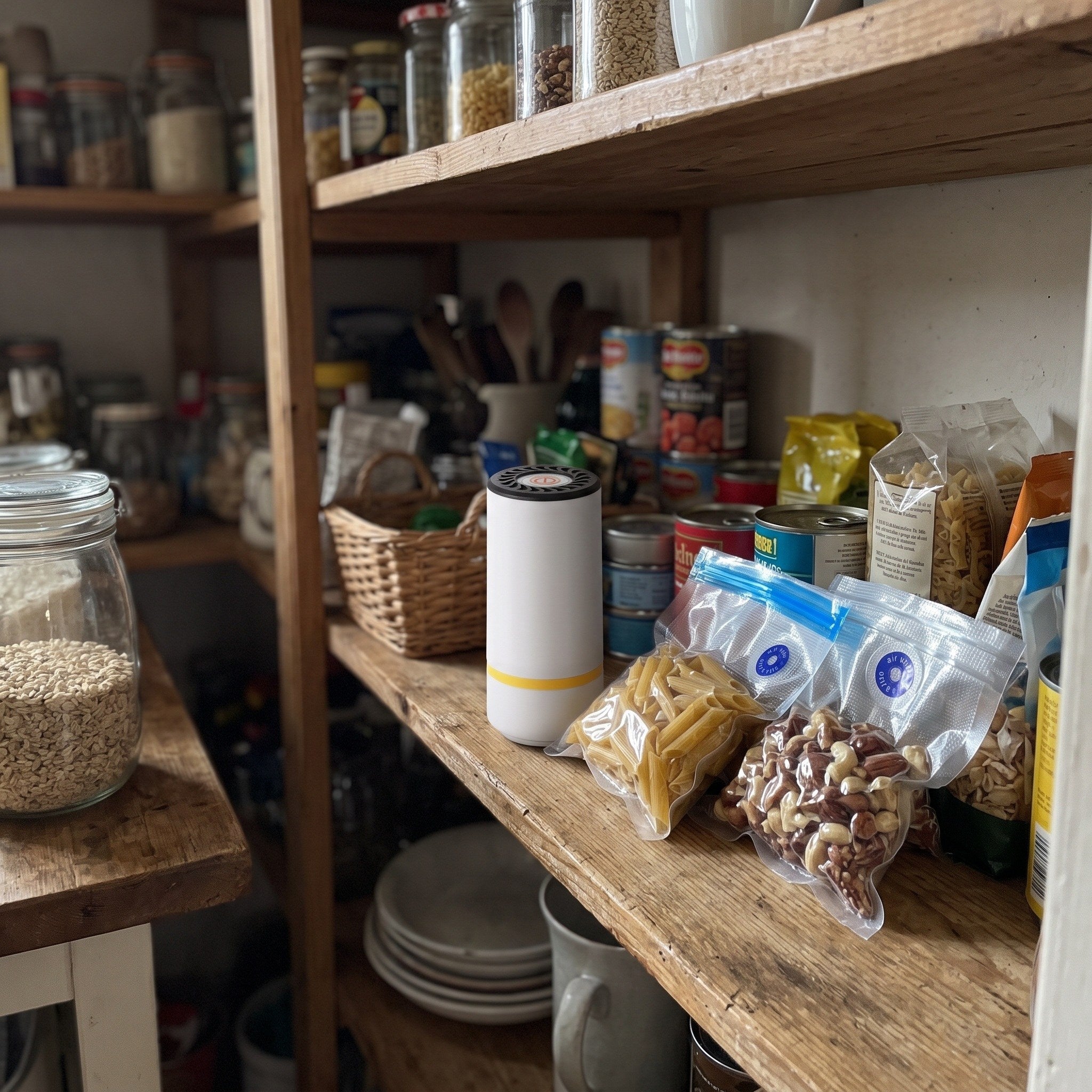 Keepwell among everyday food-prep items in a home kitchen